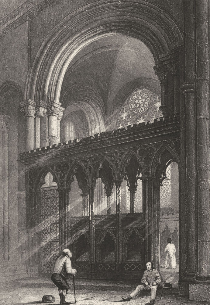 Associate Product KENT. Centerbury Cathedral. St. Anselm's Chapel. (Winkles) 1836 old print