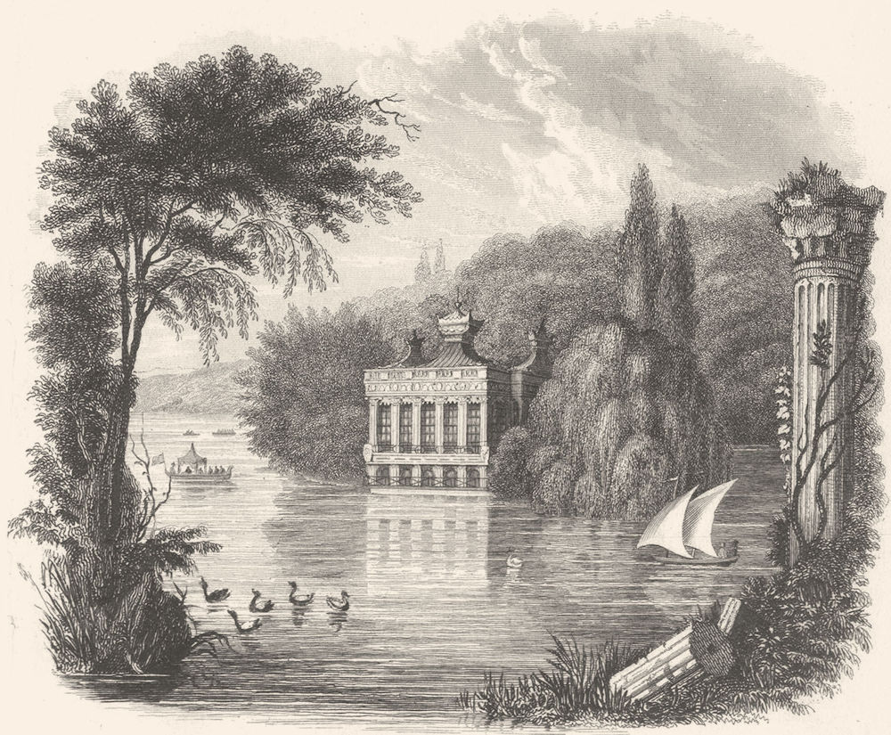 SURREY. Title page vignette. The King's Marine Pavilion, Virginia Water 1831