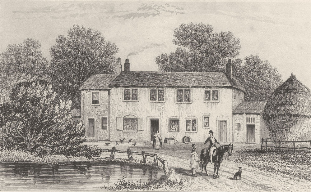 FARNHAM. The Birth Place of William Cobbett. Surrey. DUGDALE c1840 old print