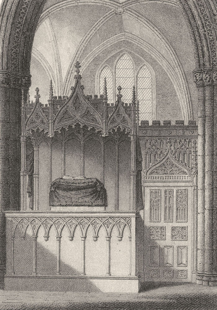 Associate Product CUMBRIA. The Bishop's Thorne, Carlisle Cathedral. Storer c1816 old print