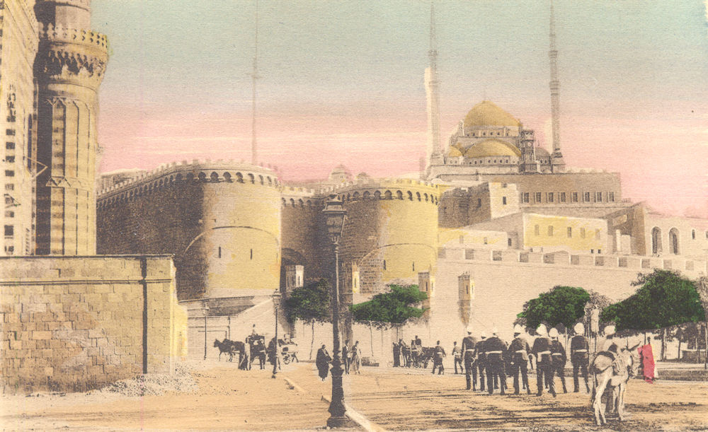 EGYPT. Cairo. The Entrance of the Citadel. Hand coloured. 1900 old print