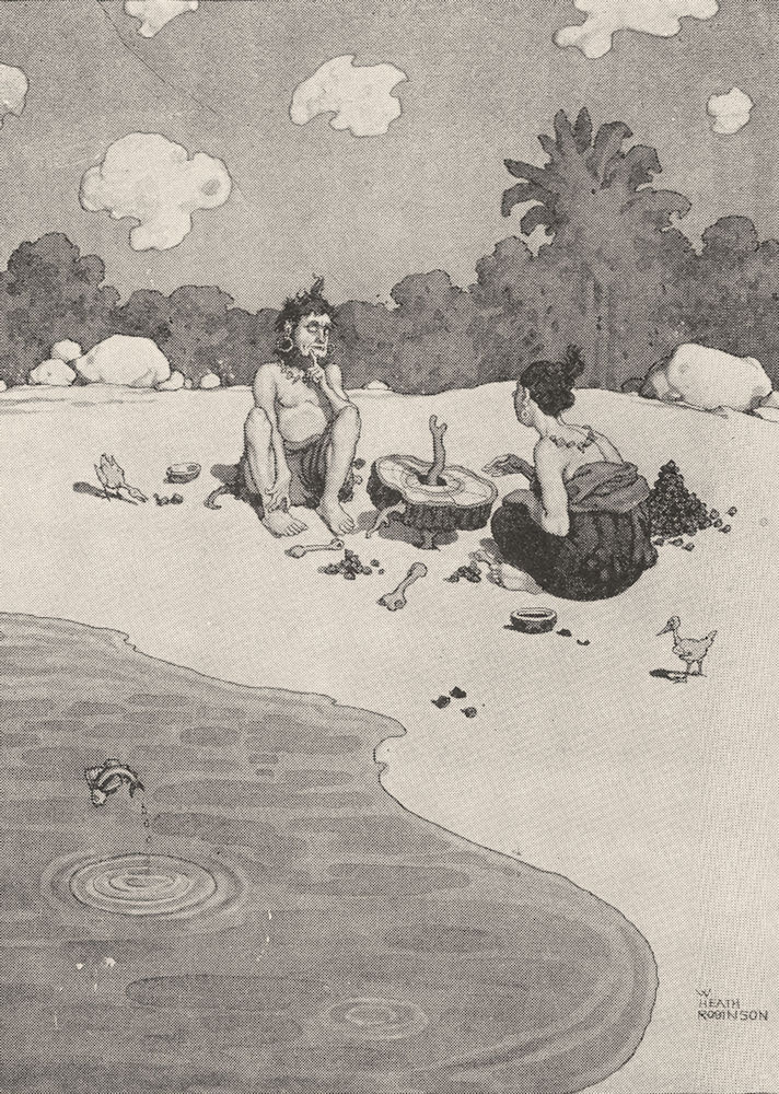 Associate Product HEATH ROBINSON. Neolithic Winkle Gamblers Riviera beach. Origin of Roulette 1935