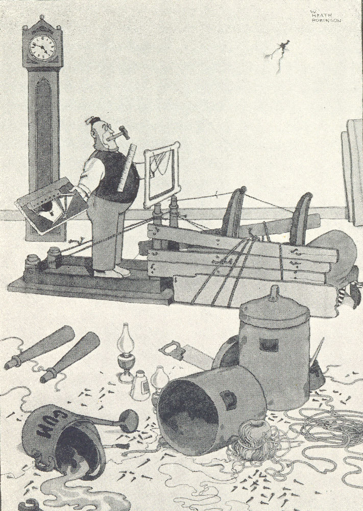 Associate Product HEATH ROBINSON. The home-made car. adjusting the wind-screen. SMALL 1935 print