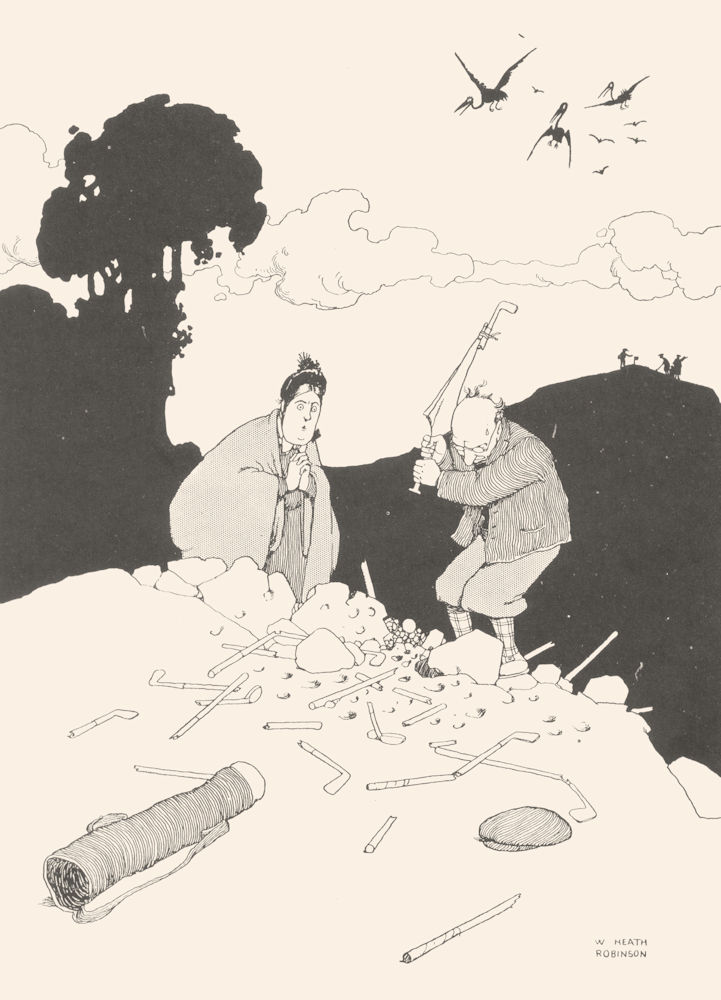 Associate Product HEATH ROBINSON GOLF CARTOON. The forlorn hope 1975 old vintage print picture