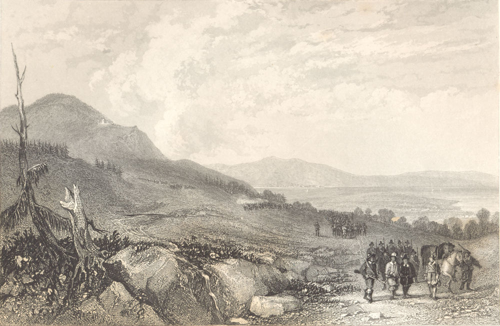 Associate Product HAUTE-SAVOIE. Lake Geneva from the Col de Voirons. Waldensians returning 1838