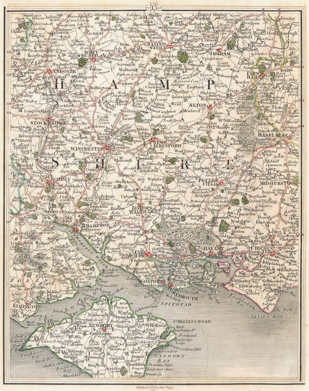 NORTH DEVON.Exeter Ilfracombe Okehampton Dartmoor Exmoor Bideford.CARY 1794 map 