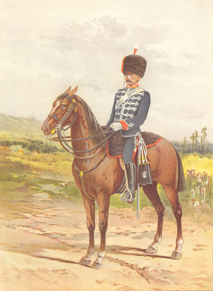 BRITISH ARMY UNIFORMS. The Honourable Artillery Company (Cavalry) 1890 print