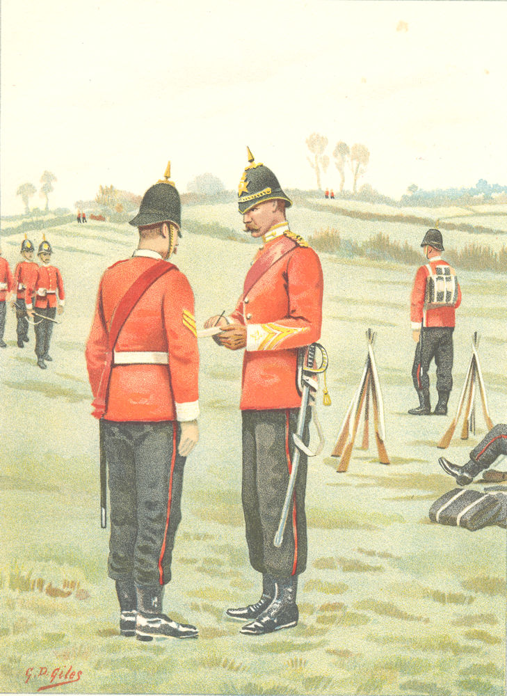 Associate Product BRITISH ARMY UNIFORMS. The 43rd – Oxfordshire Light Infantry Regiment 1890