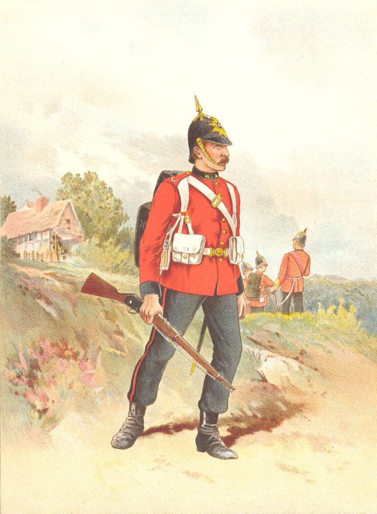 Associate Product BRITISH ARMY UNIFORMS. 2nd – The Queen's (Royal West Surrey) Regiment 1890