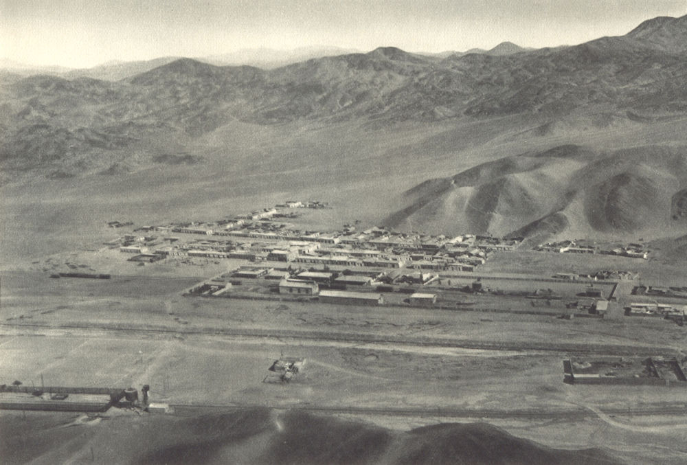 Associate Product CHILE. Pueblo Hundido. Vista aérea hacia el Norte. Sunken Village. 1932 print