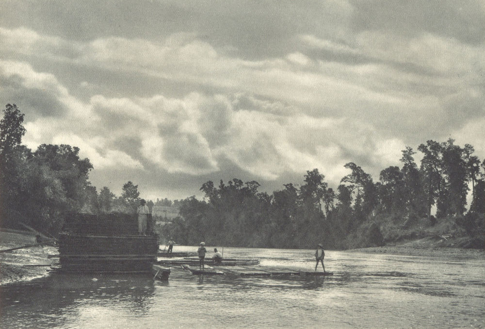 CHILE. Rio Toltén al salir del Lago Villarica. Rio Tolten at Lake Villarica 1932