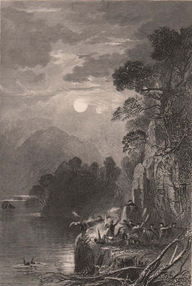 LAKE DISTRICT. Stybarrow Crag, Westmoreland. Cumbria. ALLOM 1839 old print