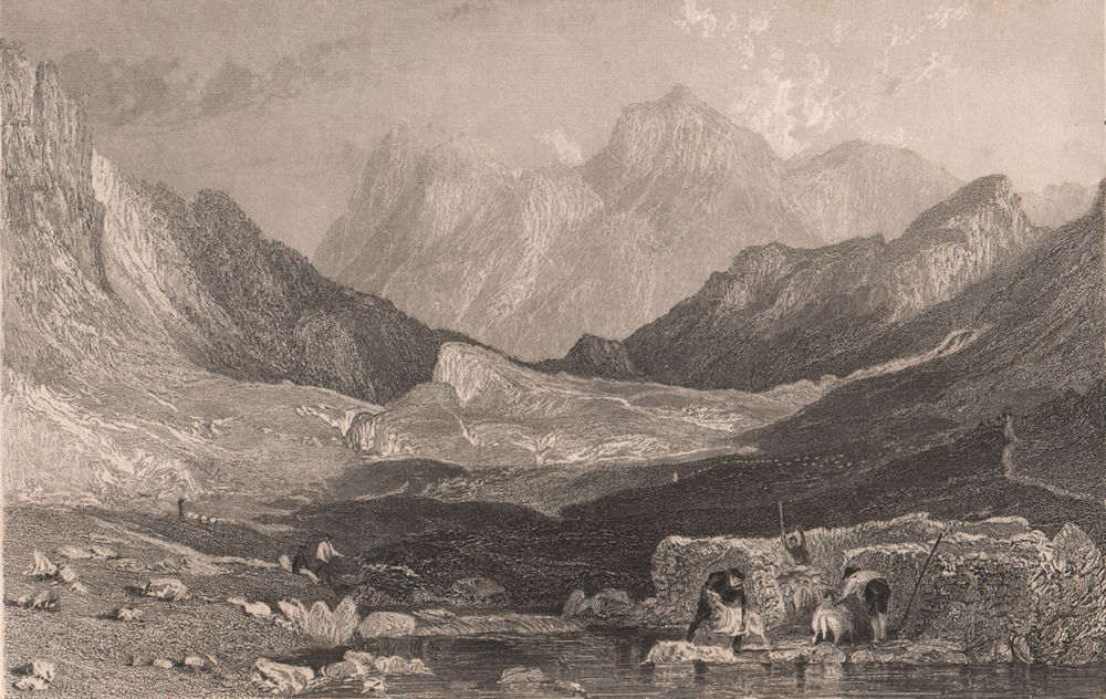LAKE DISTRICT. Clare Moss, from Little Langdale head. Cumbria. ALLOM 1839