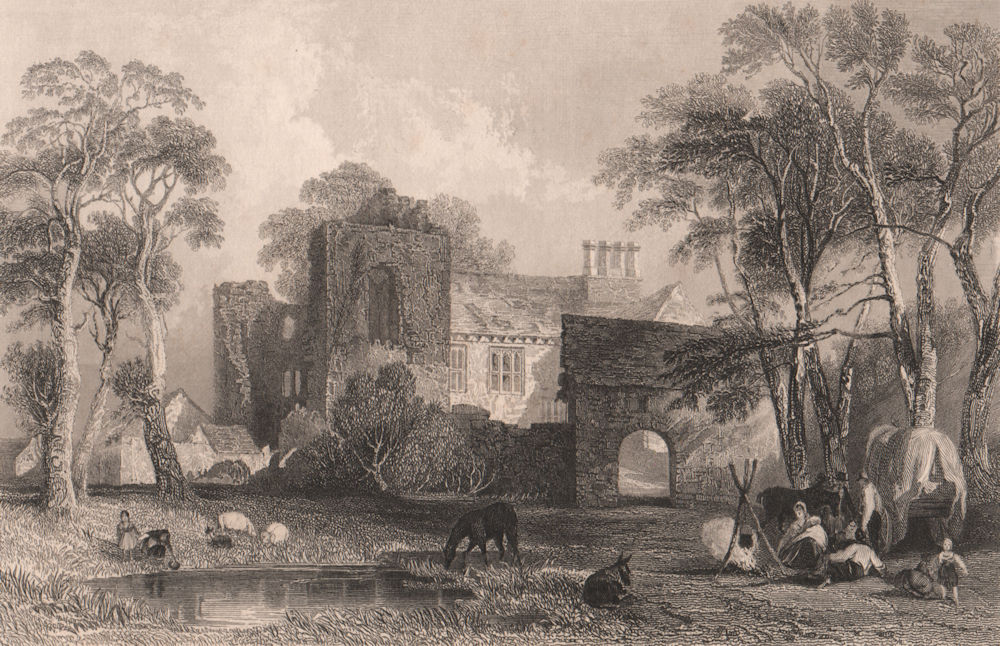 Associate Product LAKE DISTRICT. Burneside Hall, Westmoreland. Cumbria. ALLOM 1839 old print