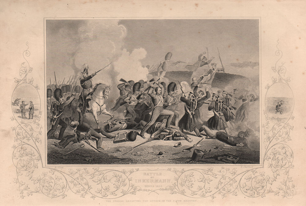 Associate Product CRIMEAN WAR. Battle of Inkerman Nov. 5 1854 1860 old antique print picture