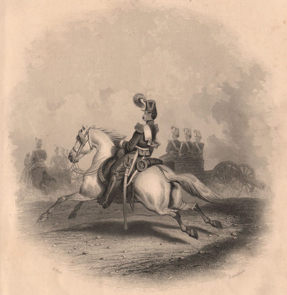CRIMEAN WAR. French Artillery at the Battle of Inkerman 1860 old antique print