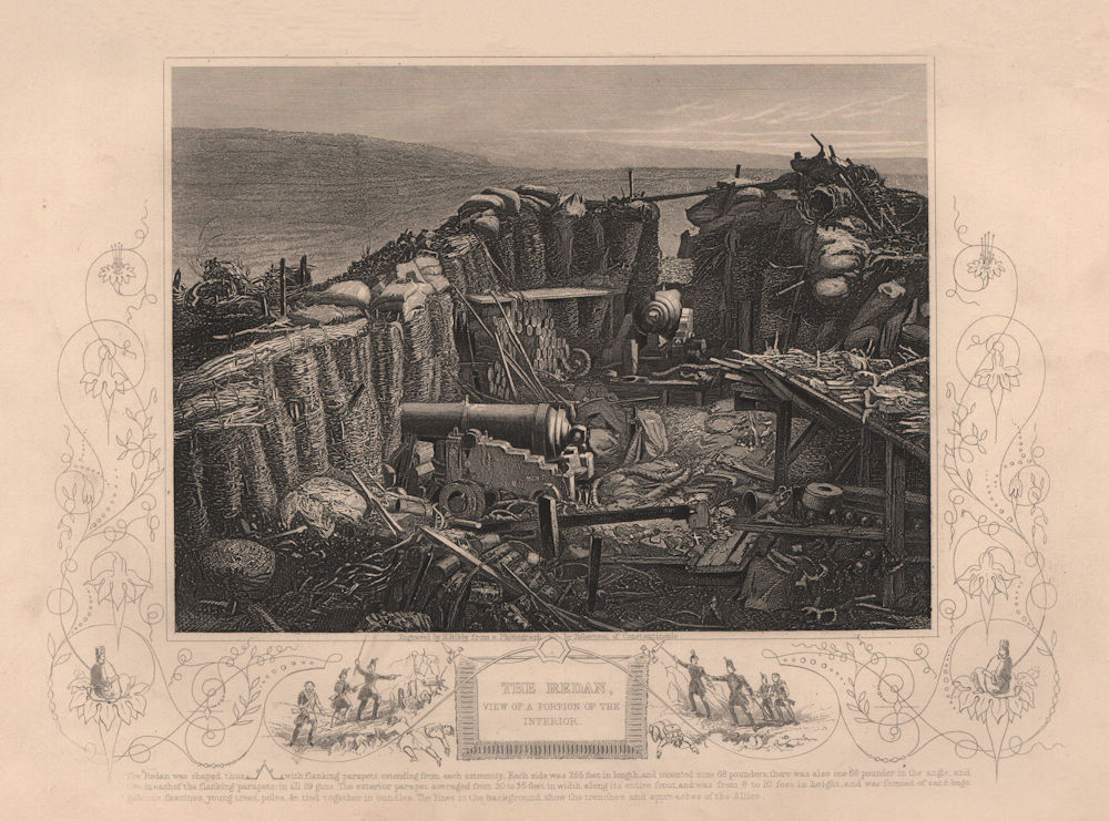 Associate Product CRIMEAN WAR. The Redan. View of a portion of the interior 1860 old print