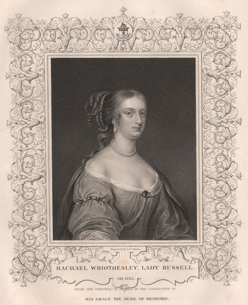 Associate Product BRITISH HISTORY. Rachael Wriothesley, Lady Russell. TALLIS 1853 old print