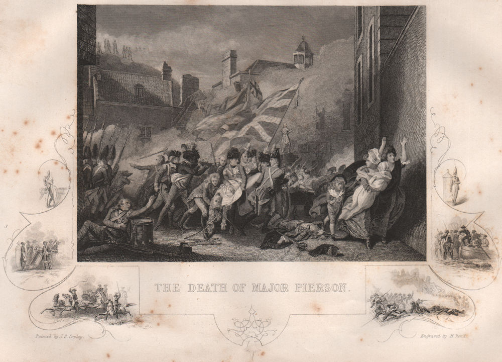 BATTLE OF JERSEY. The death of Major Pierson. Channel Islands. TALLIS 1853