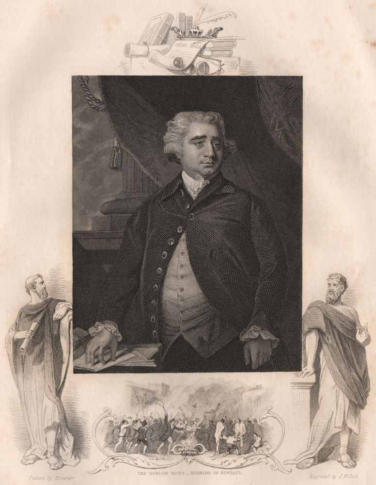 Associate Product BRITISH HISTORY. Charles James Fox. The Gordon Riots-Burning of Newgate 1853