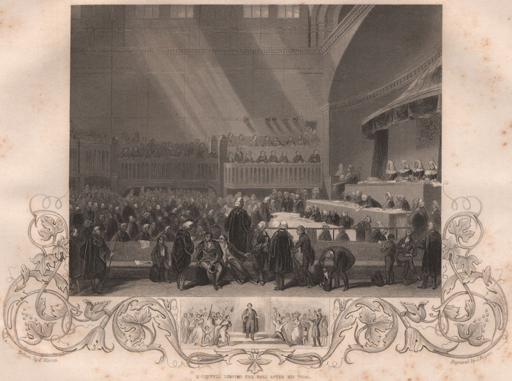 Associate Product CATHOLIC EMANCIPATION. Trial of Daniel O' Connell, MP 1844. Ireland. TALLIS 1853