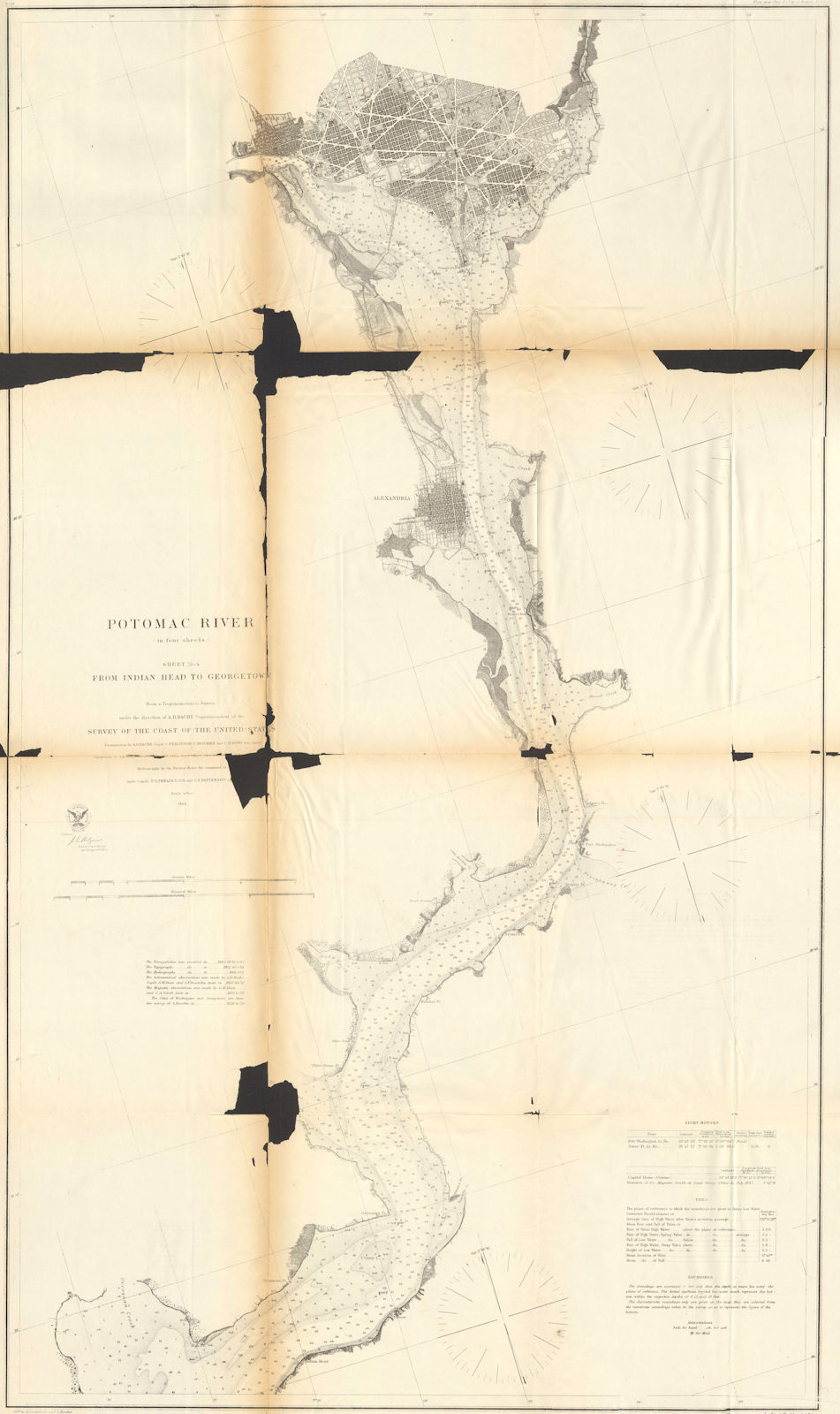 Associate Product POTOMAC RIVER.Sheet 4 Indian Head to Washington DC Alexandria MD.USCGS 1871 map