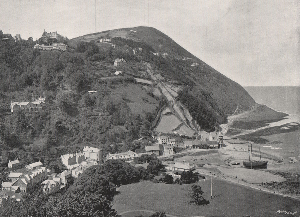 Associate Product LYNMOUTH. View of the town. Devon 1900 old antique vintage print picture