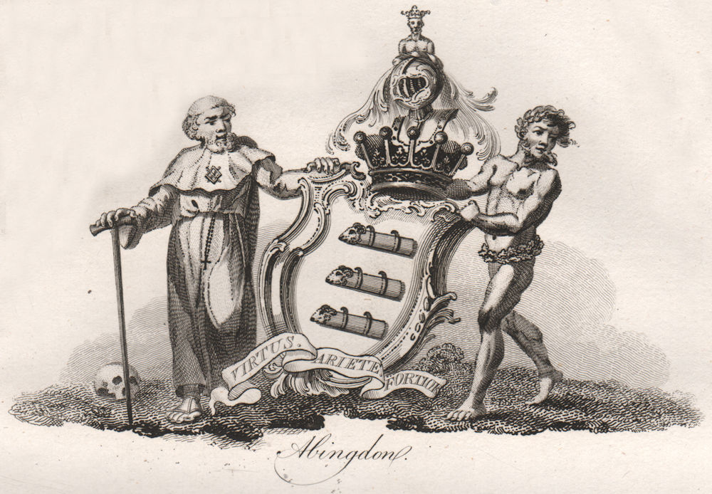 Associate Product ABINGDON. Coat of Arms. Heraldry 1790 old antique vintage print picture
