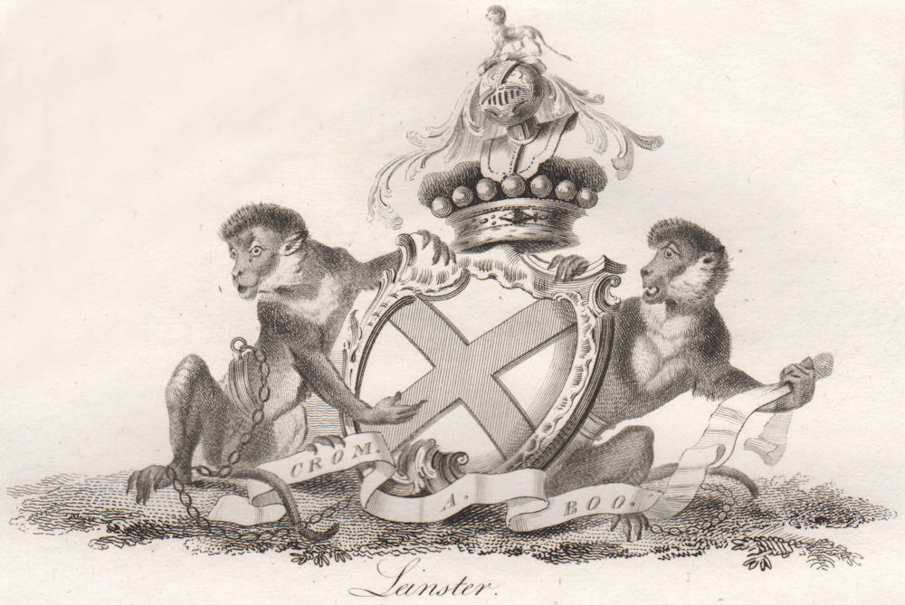 LEINSTER. Coat of Arms. Heraldry 1790 old antique vintage print picture