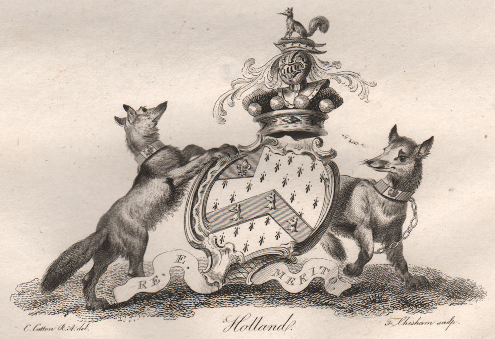 HOLLAND. Coat of Arms. Heraldry 1790 old antique vintage print picture