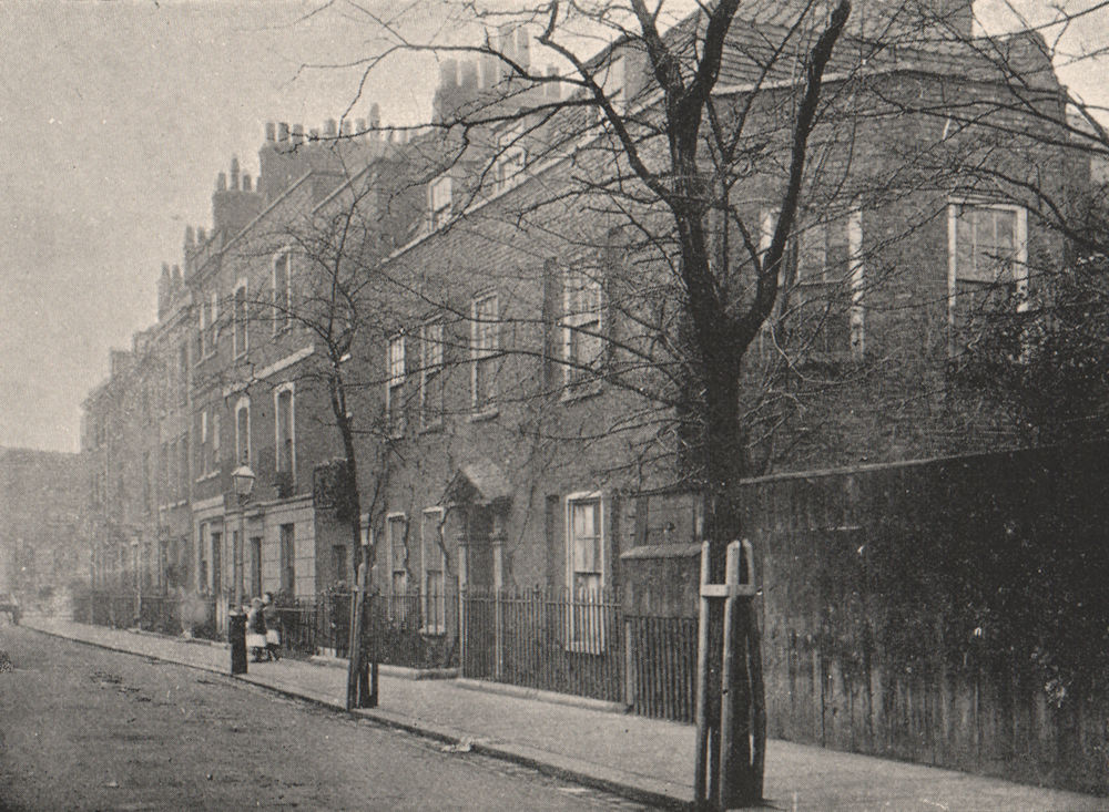 Associate Product CHELSEA. Upper Cheyne Row and Leigh Hunt's House (No 10) . SMALL 1900 print