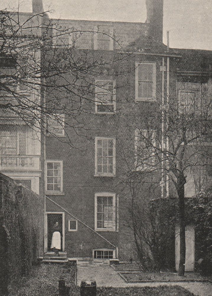 Associate Product CHELSEA. Carlyle's House, 24 Cheyne Row. Rear, from garden (1900) . SMALL 1900