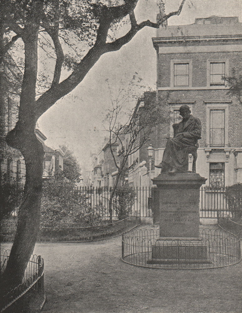 CHELSEA. Statue of Thomas Carlyle, Embankment garden, Cheyne Row. SMALL 1900