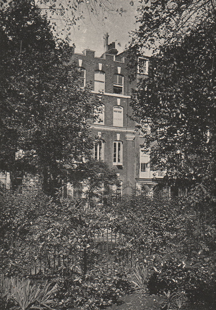 CHELSEA. 4, Cheyne Walk. George Eliot's house. SMALL 1900 old antique print