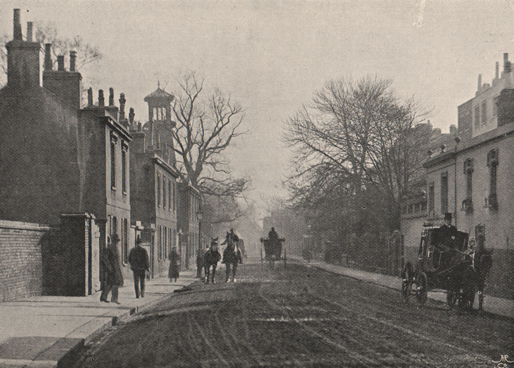 CHELSEA. Upper Church Street, looking south. Carriages. SMALL 1900 old print