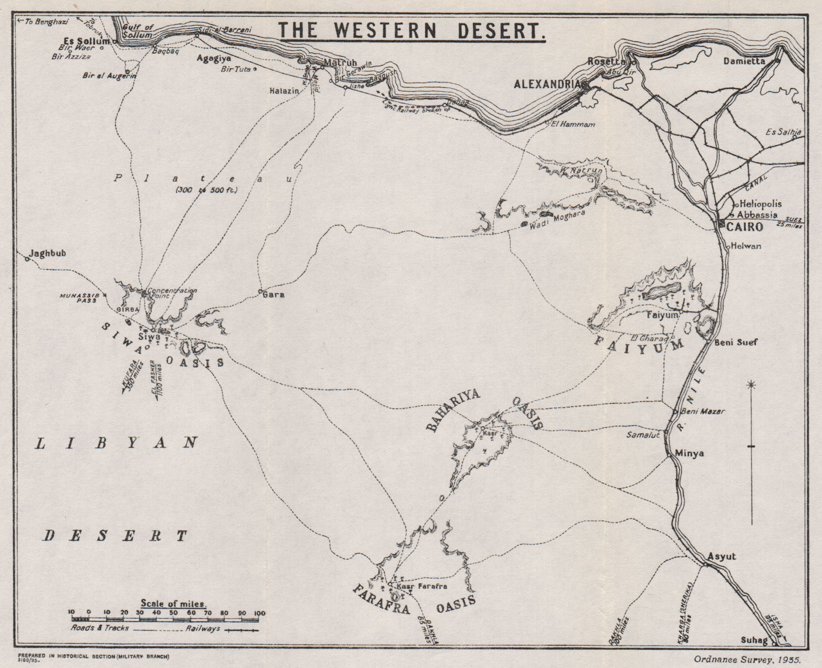 Associate Product FIRST WORLD WAR. The Western Desert. Egypt 1935 old vintage map plan chart