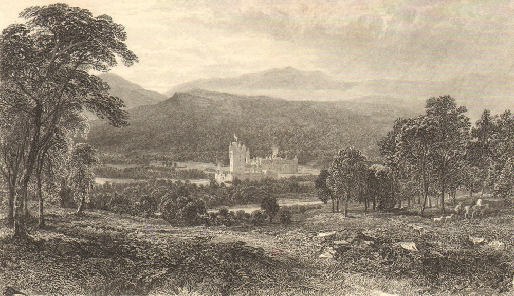 ARGYLESHIRE Kilchurn Castle Scotland 1885 old antique vintage print picture 