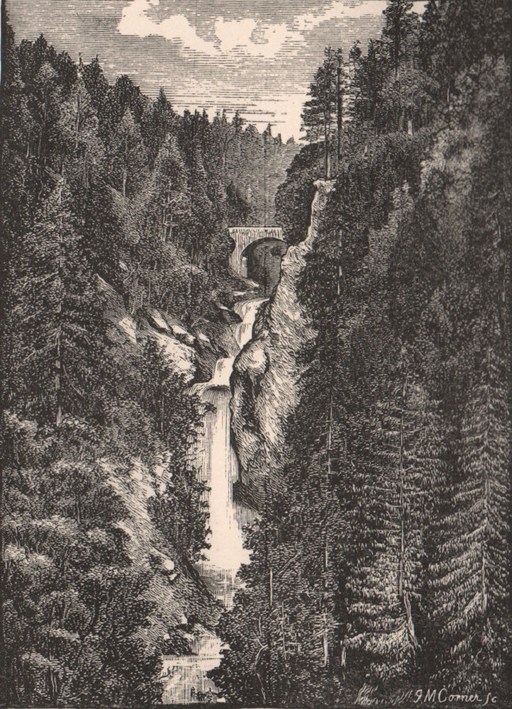 Associate Product SCOTLAND. Upper falls of Bruar 1885 old antique vintage print picture