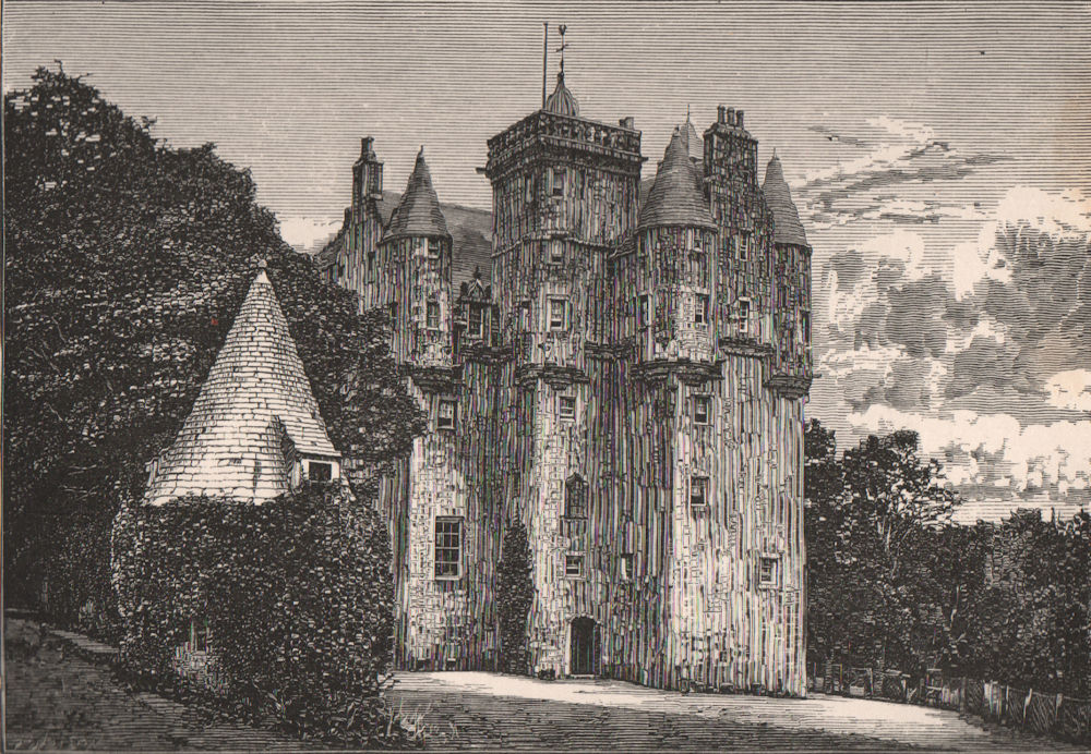 Associate Product ABERDEENSHIRE. Craigievar Castle, Leochel-Cushnie. Scotland 1885 old print