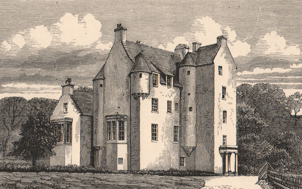 INVERNESS-SHIRE. Erchless Castle. Scotland 1885 old antique print picture