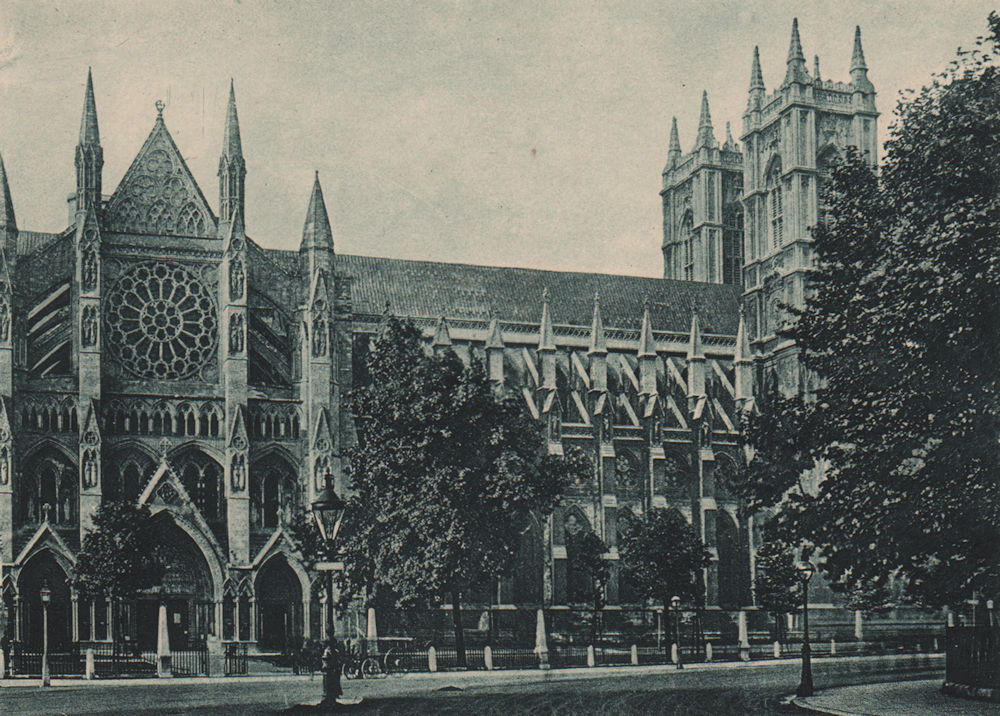 LONDON. Westminster Abbey. Cart 1893 old antique vintage print picture