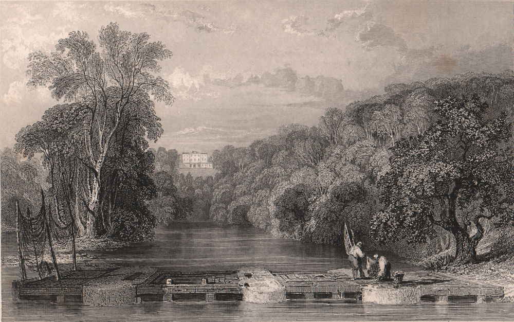 Associate Product CUMBRIA. Corby Castle, Cumberland. ALLOM 1839 old antique print picture