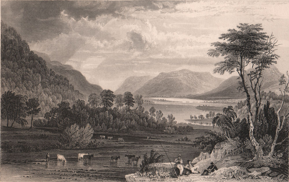 Associate Product LAKE DISTRICT. Thirlmere, or Wythburn water, Cumberland. Cumbria 1839 print