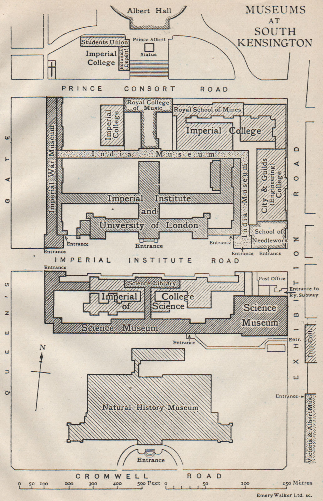 ALBERTOPOLIS. South Kensington museums. Natural History Science India 1927 map