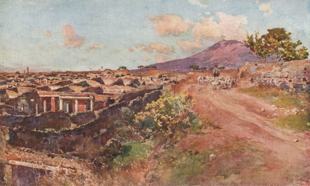 POMPEII. The City covered and Uncovered. By Alberto Pisa 1910 old print