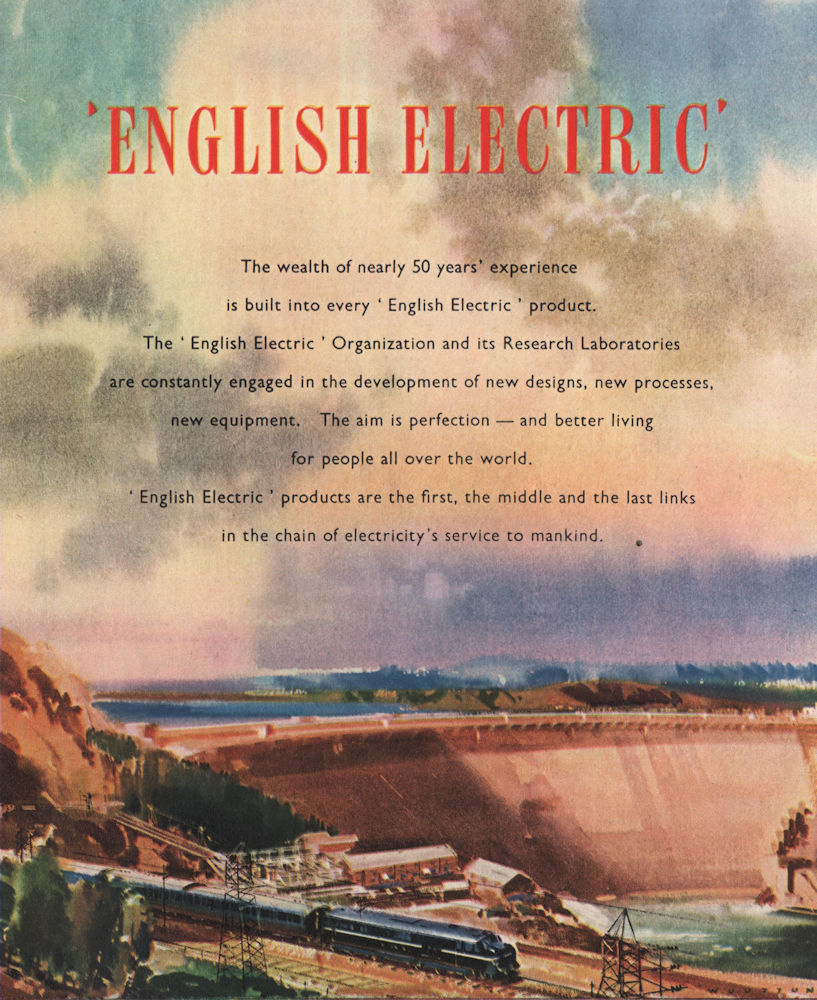 TRANSPORT ADVERT. The English Electric Co. Ltd. Utilities 1951 old print