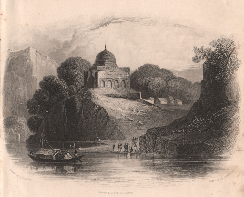 BRITISH INDIA. Scene near Chillah Tarah Ghat, Bundelkhand 1858 old print