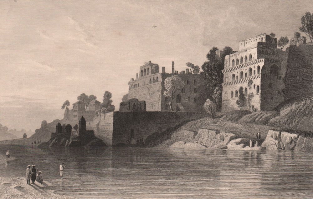 BRITISH INDIA. The King's Fort, Burhanpur. Shahi Qila 1858 old antique print