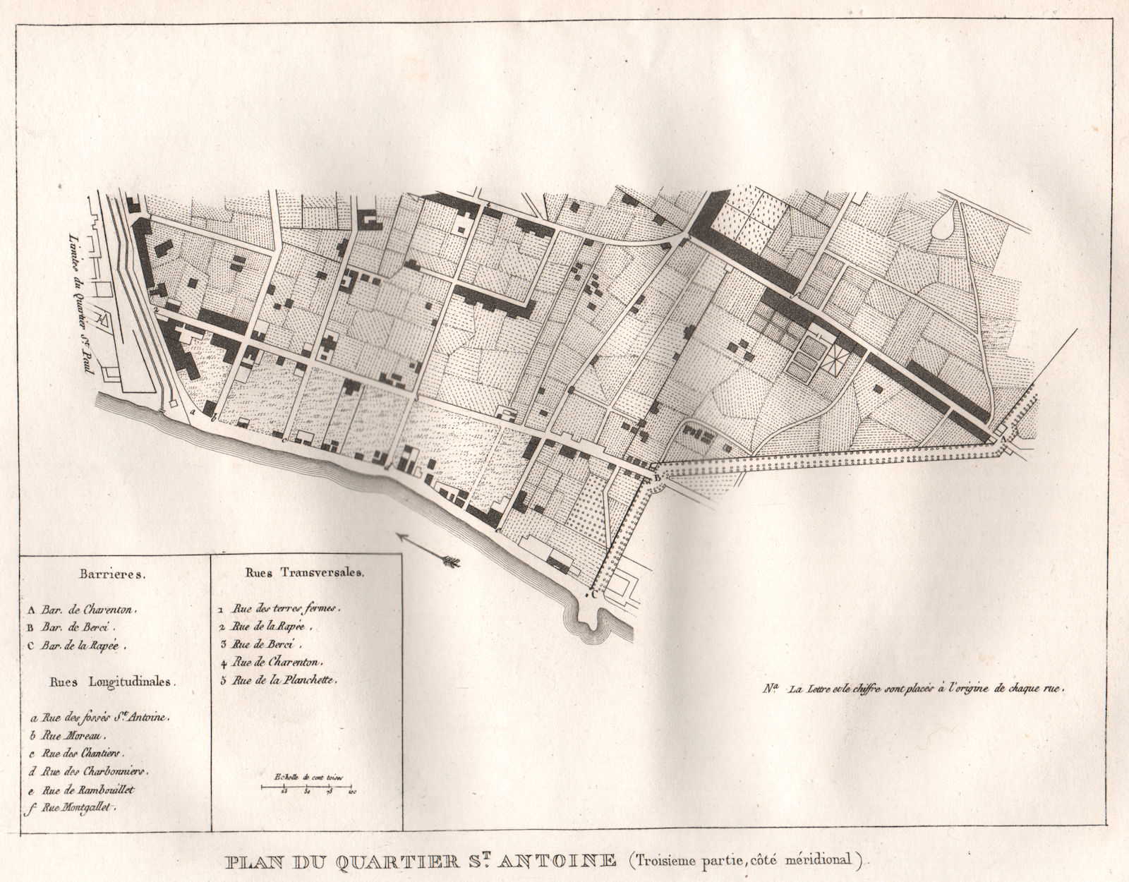 Associate Product PARIS. "Saint-Antoine". Plan Quartier. Quinze-Vingts. Bercy. 12e 1808 old map