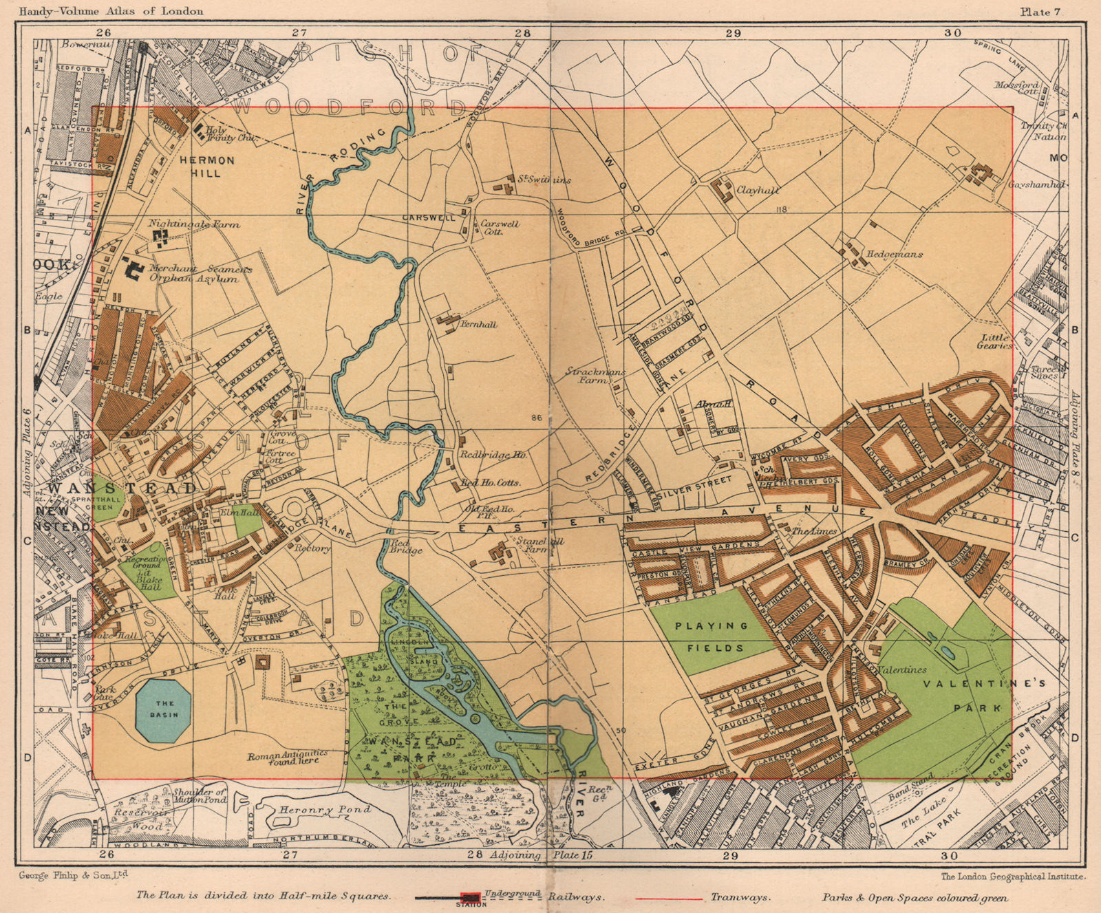 NE LONDON Wanstead Woodford Gants Hill Redbridge Cranbrook Barkingside 1932 map